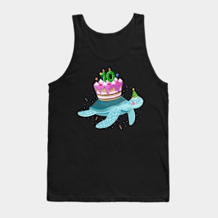 Turtle 10th Birthday 10 Years Old Turtle Reptiles Testudines Tank Top